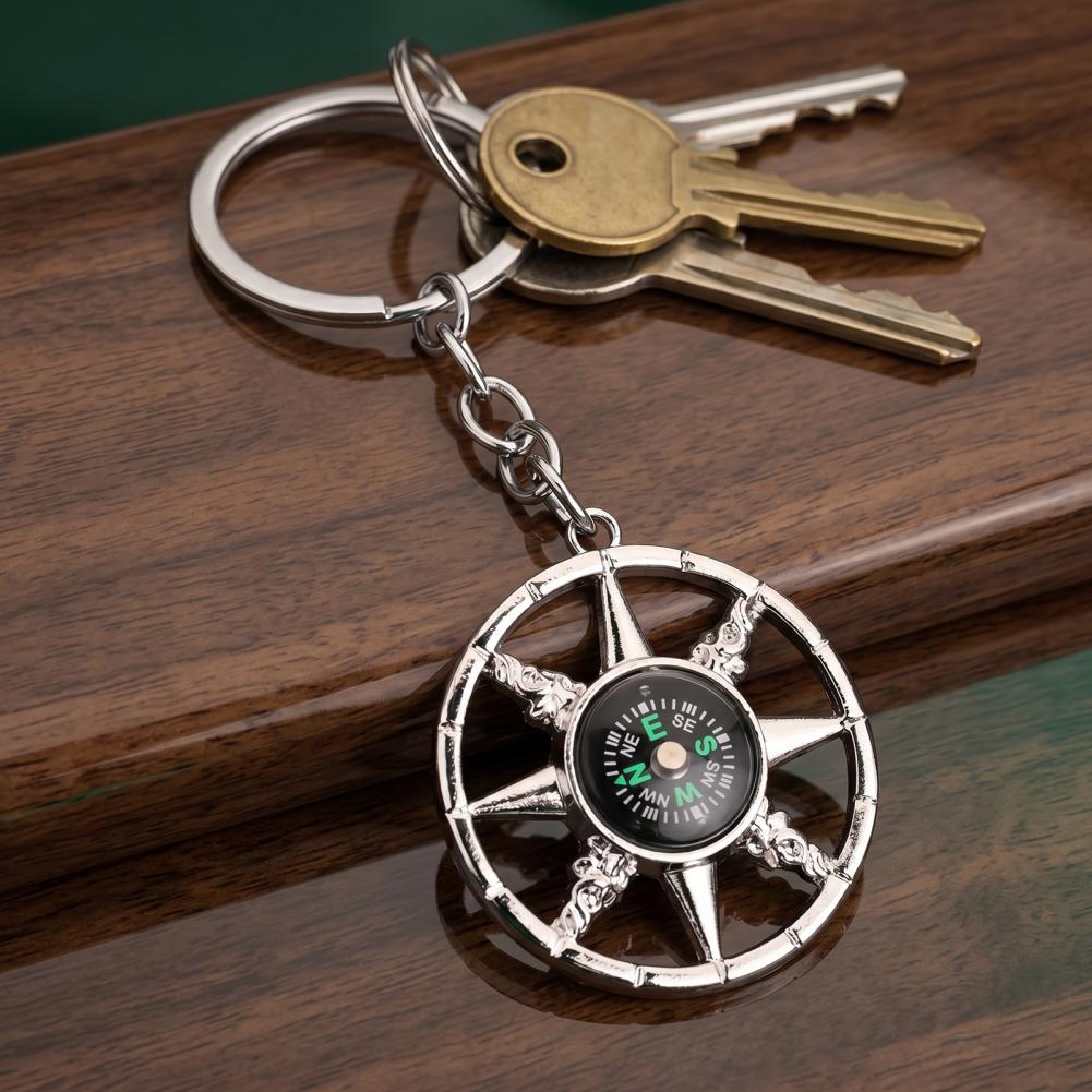 Compass Keychain Mini - Mini boussole porte-clés en alliage pour