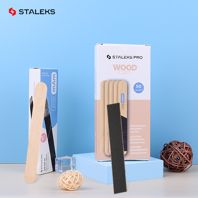 Nail File Titanium - Staleks planche de bâton en bois