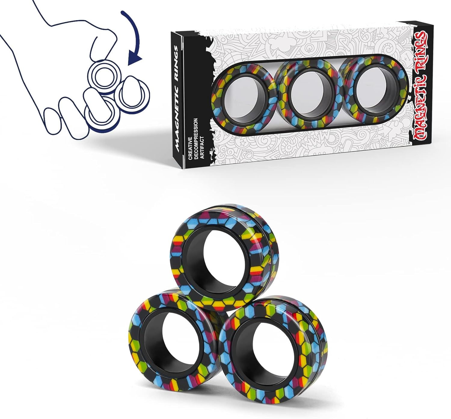 Anneaux magnétiques Fidget Toy - Fidget Spinner Bearing avis et prix