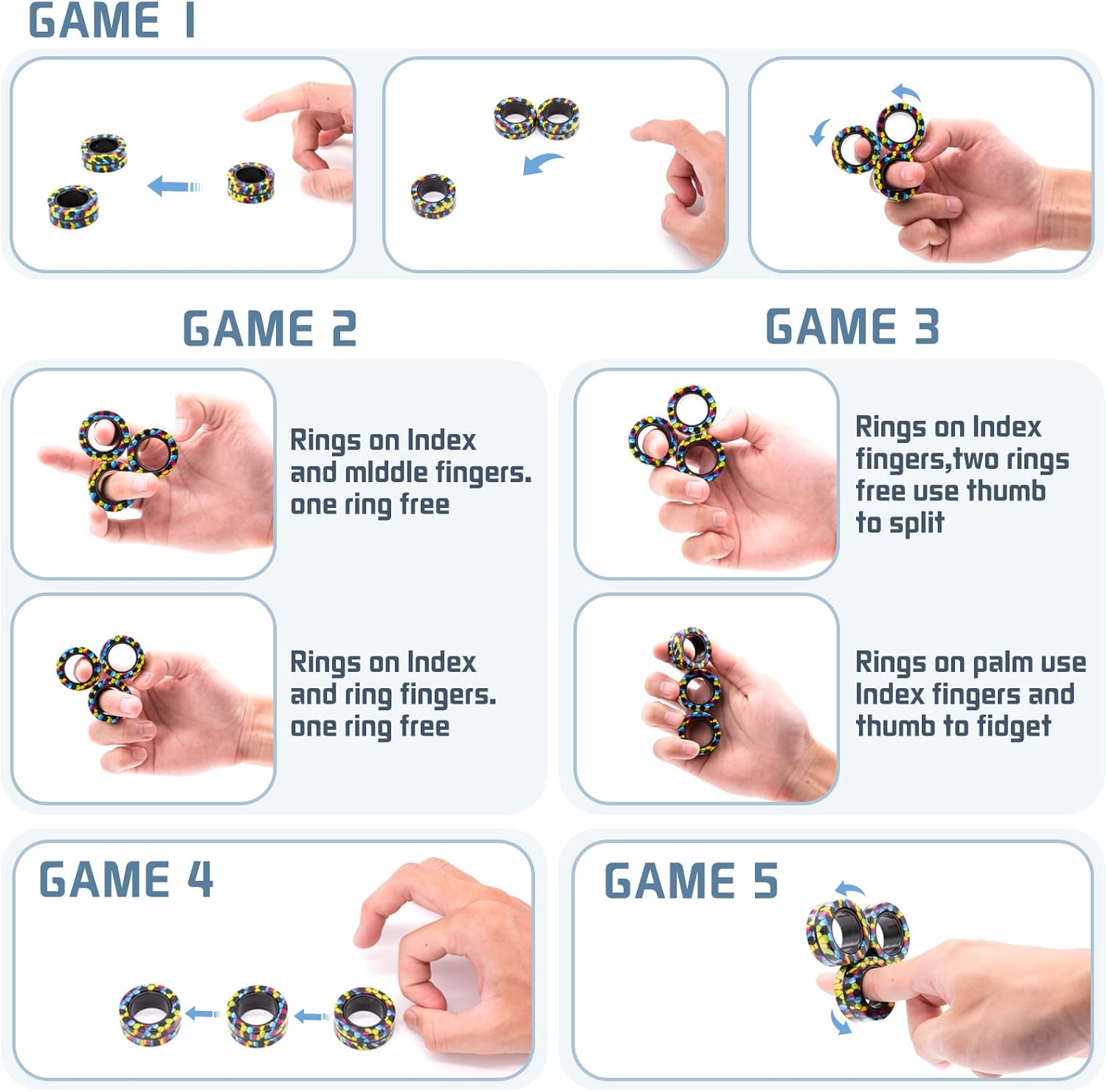 Anneaux magnétiques Fidget Toy - Fidget Spinner Bearing avis et prix