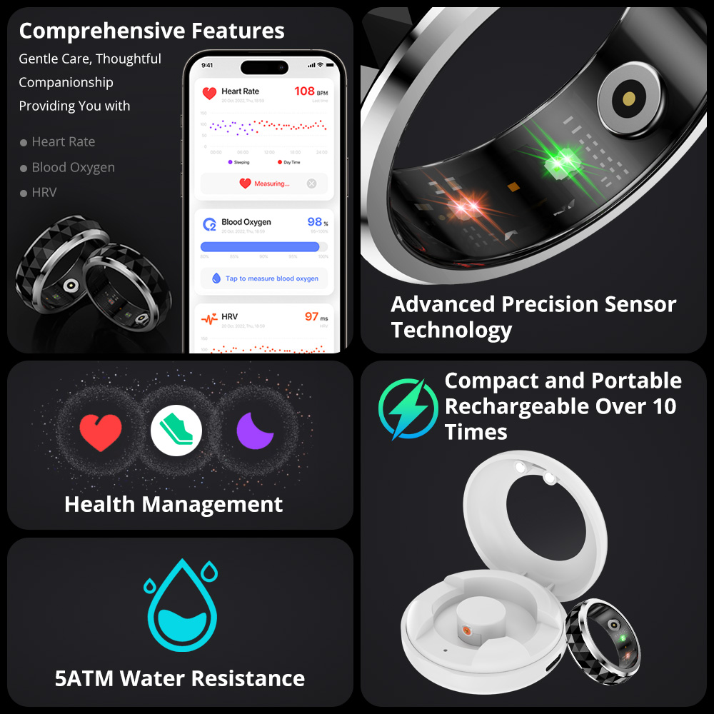 COLMI-R11 Smart Ring avec étui - Fidget Spinner Bearing avis et prix