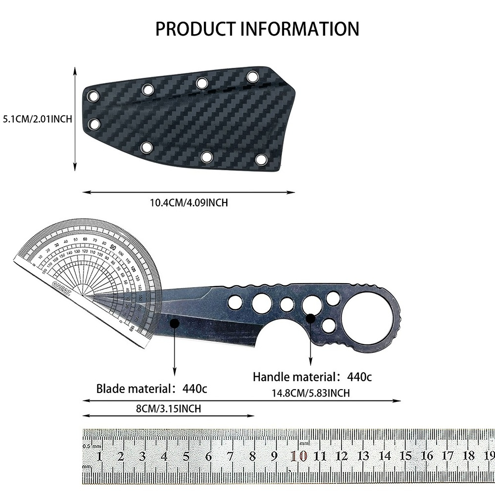 Couteau compact à lame pleine  - Edc Carry Knife avis et prix