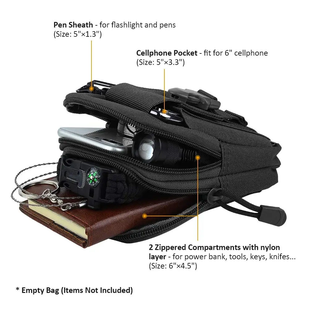 Sacs de ceinture tactiques mul - Edc Concealed Carry Belt avis et prix